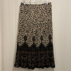 Christopher & Banks Cheetah Pleated Skirt
